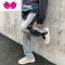 七斓牛仔裤男水洗高街宽松直筒休闲长裤重工拉链设计修身小脚裤子