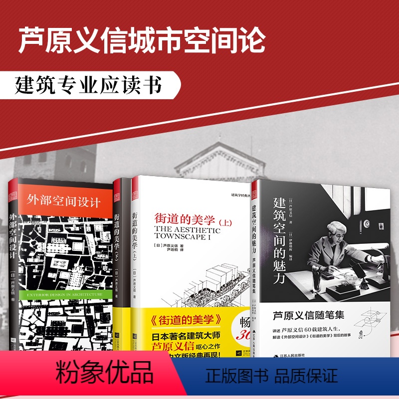 【正版】套装3册外部空间设计+街道的美学+建筑空间的魅力芦原义信的城市空间论建筑专业书城市规划建筑设计经典理论建筑理论