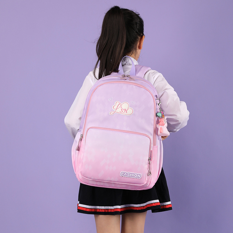 迪嘉乐2021新款书包小学生女孩一二三到六年级儿童双肩包护脊减负背包