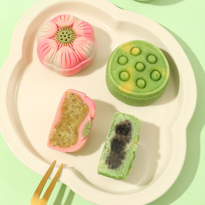 雅觅糕点礼盒颗粒饱满口感细腻绵密丝滑低糖清甜荷塘月色款640g高清大图