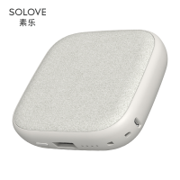 SOLOVE素乐质造无线充电宝10000毫安超薄便携适用于苹果小米华为手机移动电源W5-卡其灰
