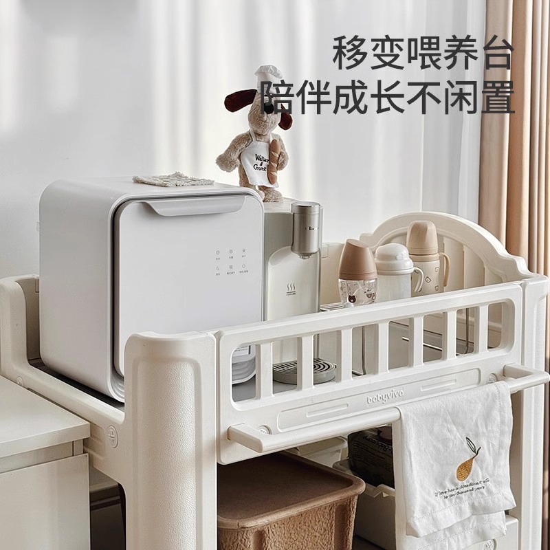 质凡尿布台护理台新生儿宝宝换尿不湿婴儿床多功能按摩抚触洗澡台高清大图