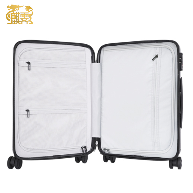 麒霁子母套装拉杆箱 黑色26英寸拉链款9201TE高清大图