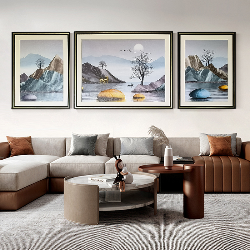 玄关装饰画壁画走廊三联画