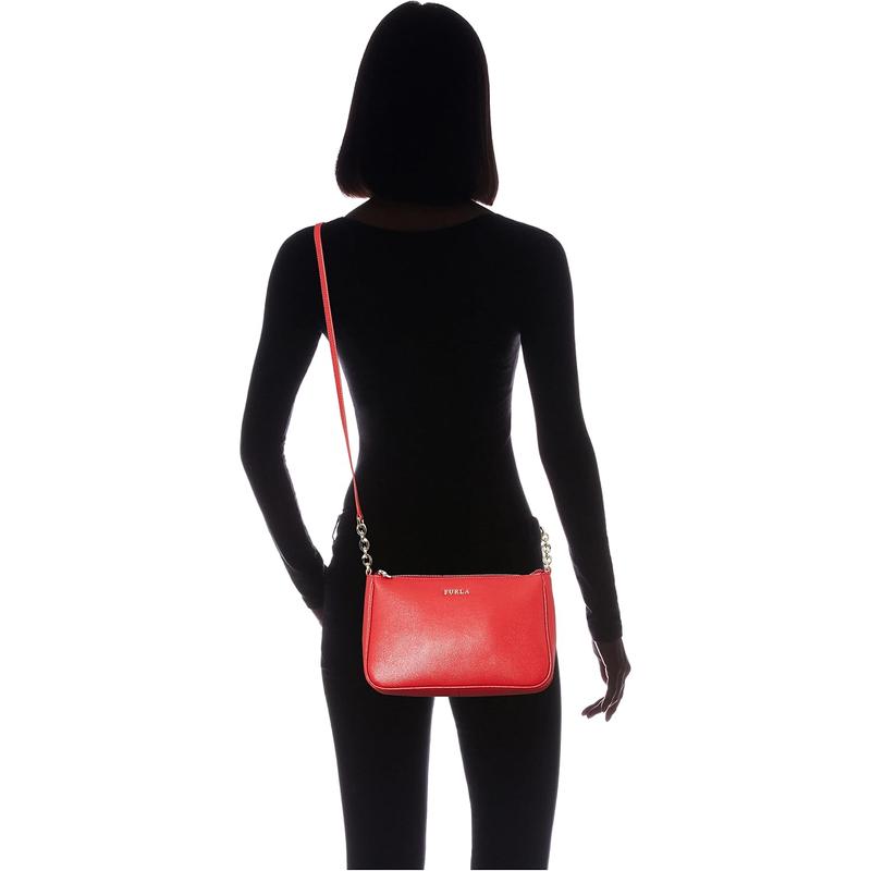 FURLA女士 textured皮革单肩包小巧多口袋金属扣锁实用百搭配饰日高清大图