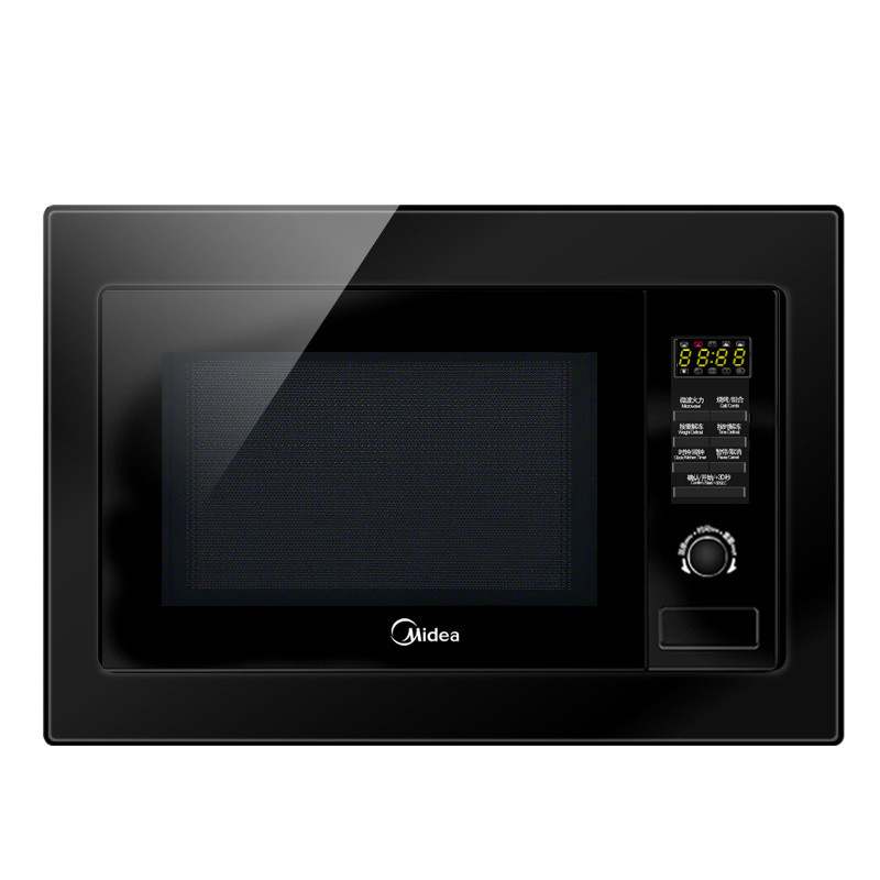美的（Midea）嵌入式微波炉 AG925BVE-NS 25升 光波微波智能温控微电脑 转盘式 炫黑升级版 烧烤组合