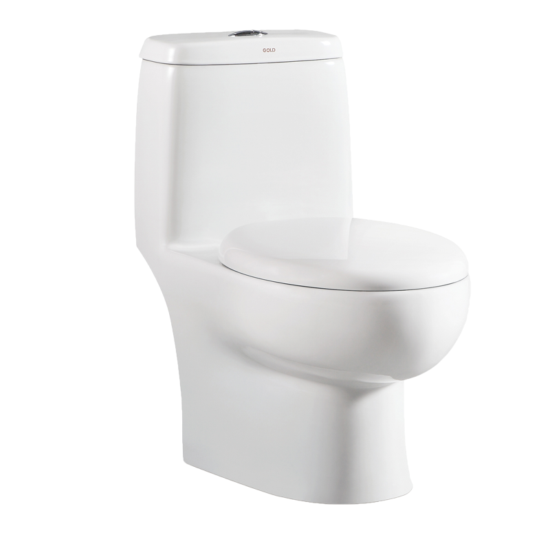 金牌卫浴gold官方直营店连体式多坑距落地坐便器缓冲静音喷射虹吸马桶