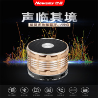 纽曼L60金色 收音机蓝牙音箱 便携式插卡音箱户外播放器钱款语音播报器收钱语音播放 蓝牙听歌 FM广播调频