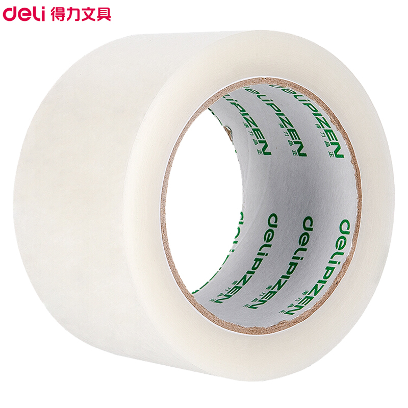 得力(deli)30932透明胶60mm*100Y (单位:卷)封箱带胶纸快递打包加厚封口胶