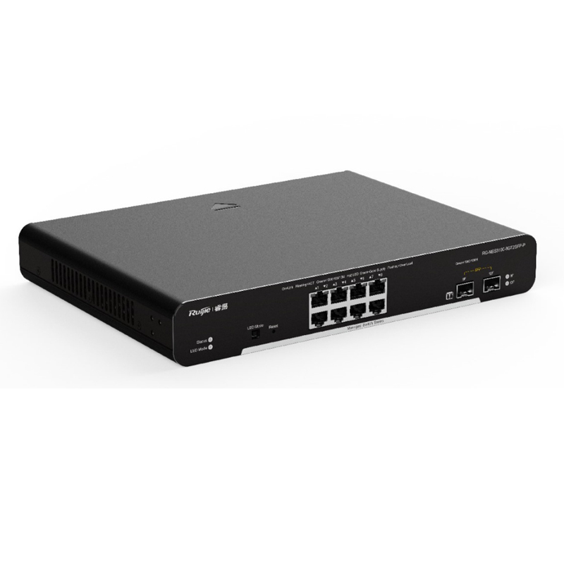 锐捷RG-NBS3100-8GT2SFP-P 8口千兆交换机