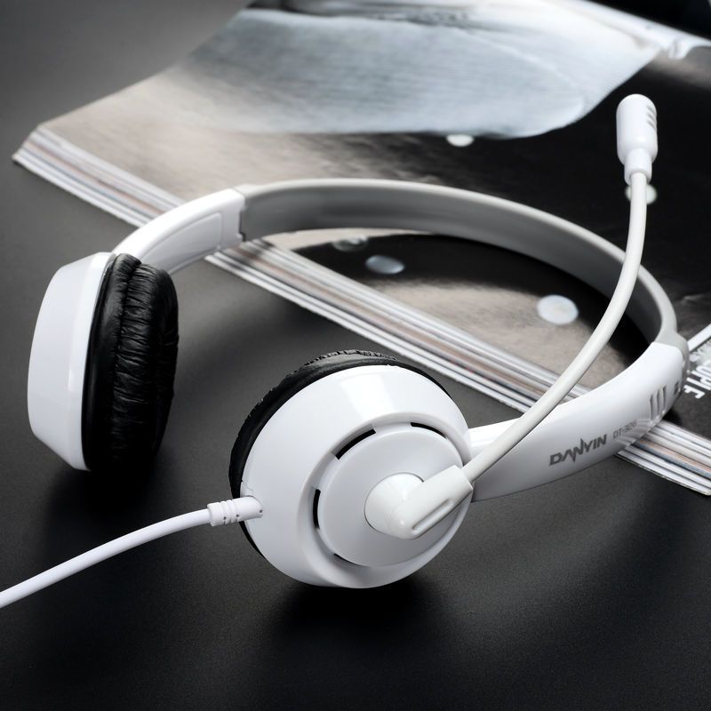 耳机头戴式有线带麦克风话筒联想华硕戴尔笔记本电脑通用游戏耳麦单