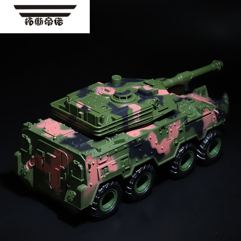 拓斯帝诺大号装甲车玩具儿童声光越车24岁宝宝男仿真四驱惯性坦克车