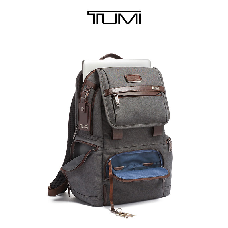 tumi途明alpha系列翻盖男士双肩背包02603174at3灰色