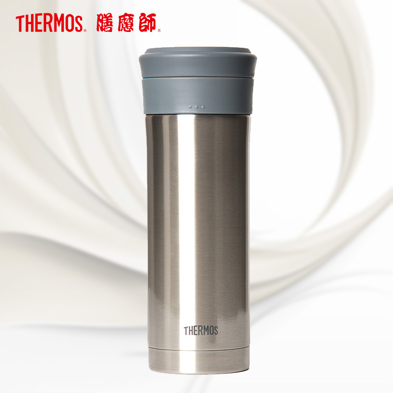 膳魔師(THERMOS)保温杯TCMK-500带茶漏泡茶杯500ML水杯304不锈钢车载办公商务不锈钢色SBK家用/通用高清大图