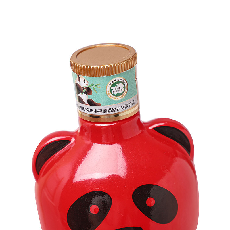 多福熊猫-鸿运猫53度酱香型白酒125ml*4瓶礼盒装收藏送礼