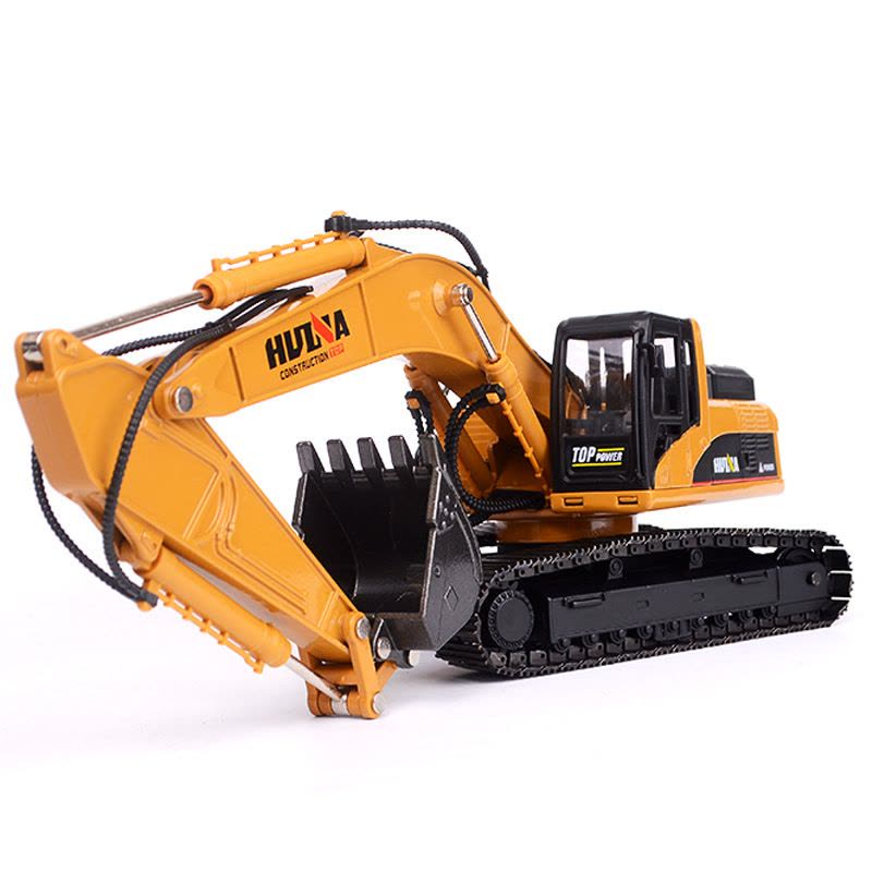 汇纳模型合金挖土机静态仿真工程车挖掘机重型推土机推土车模型儿童玩具车模型摆件礼盒装图片