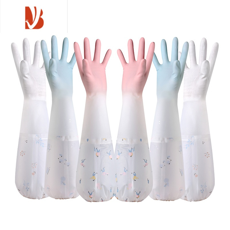 三维工匠洗碗手套女防水橡胶乳胶清洁厨房耐用型洗衣衣服胶皮家用塑胶家务