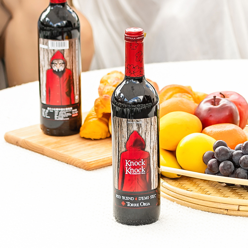 奥兰Torre Oria小红帽 西班牙进口红酒 半甜红葡萄酒 750ML*2瓶