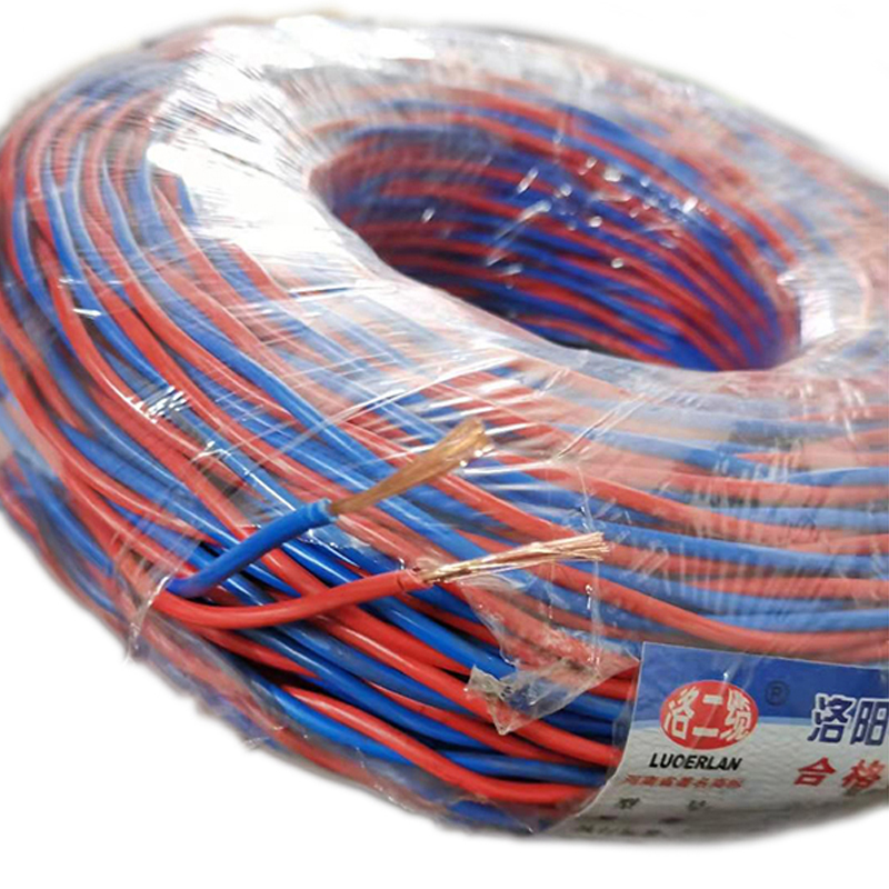 洛二缆阻燃铜芯双绞线(100米)ZC-RVS/卷(ZC-RVS2*4)高清大图