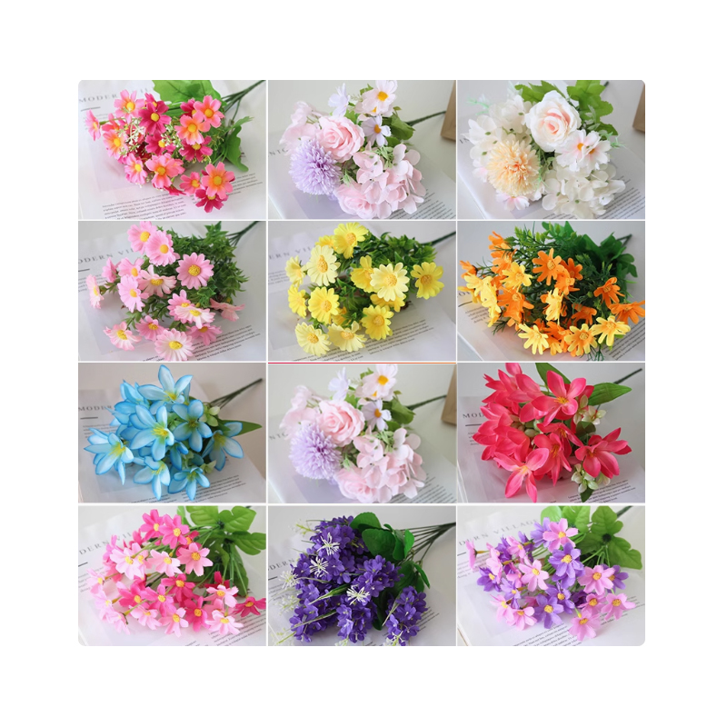 仿真花束 长度35厘米 展开宽度25厘米 一枝18朵花 “粉红色百合花把”
