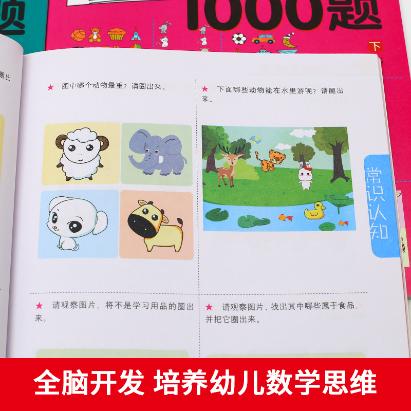 [全套12册]全脑开发训练题[2-6岁] [正版]全脑开发700+1000题儿童思维逻辑专注力训练书绘本3一6岁2-4-