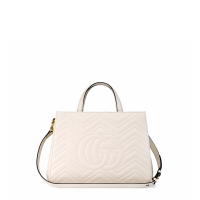 GUCCI/古驰 女士GG Marmont系列衍缝中号手提包443505