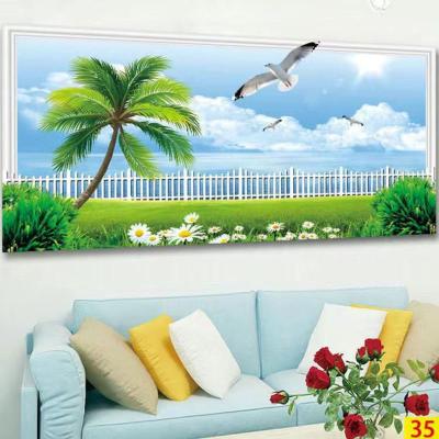 墙面自粘贴画客厅沙发背景装饰画办公室发财树立体贴画简约壁画01款