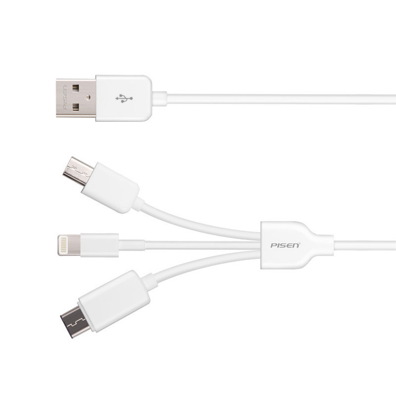 品胜 苹果/Iphone配件 数据线安卓手机充电器线type-c一拖三多功能线适用小米5华为 1.6米