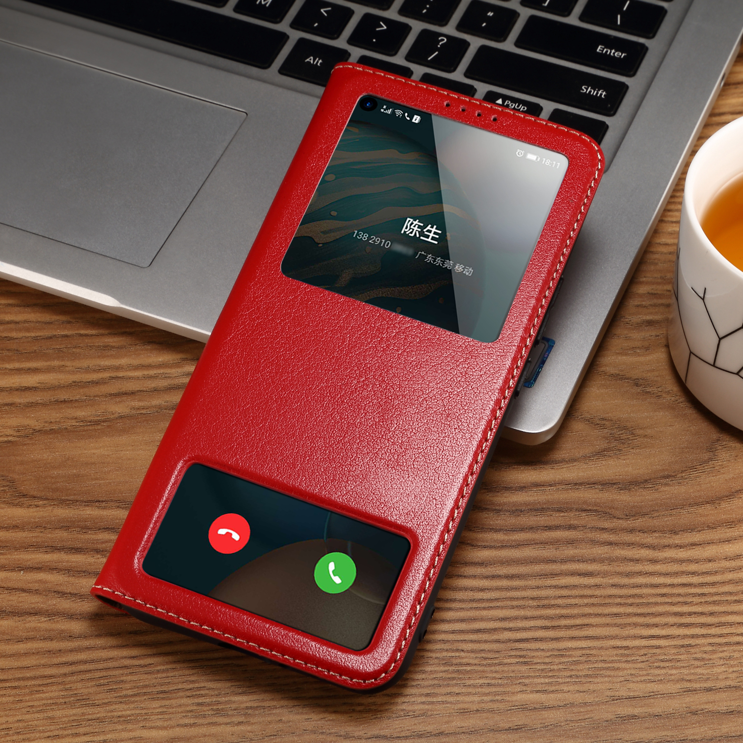 魅爱琳 荣耀30手机壳 华为荣耀30 pro保护套荣耀30pro外壳 真皮牛皮套