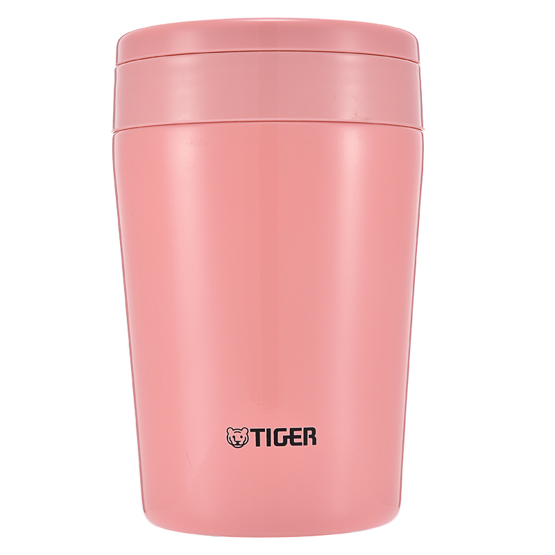 虎牌(Tiger)不锈钢保温杯大口汤粥杯焖烧杯MCL-A38C-PC粉色380ml