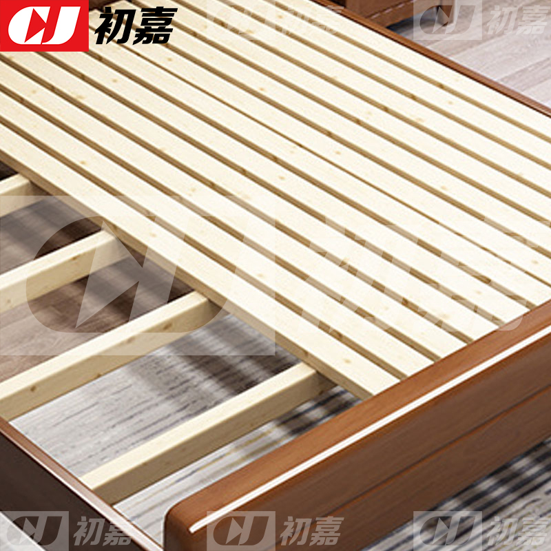 初嘉(CJ) 实木床宿舍家具1.5米单人床 1500*2200*1100高清大图