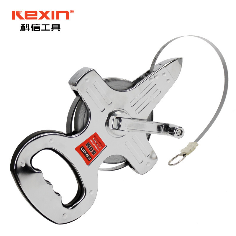 科信(kexin) 钢壳镀铬架式钢卷尺 架式测量工程尺手提尺插尺 50M KX711050 1把