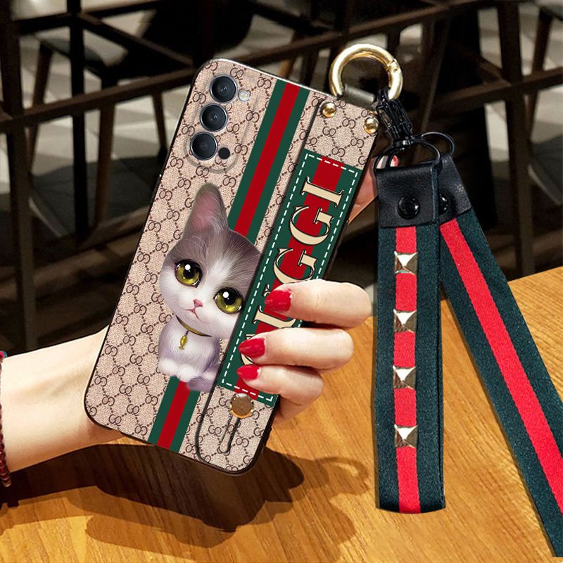 opporeno4手机壳全包边可爱猫pdpm00手机壳玫瑰腕带pdpt00防摔套诸事