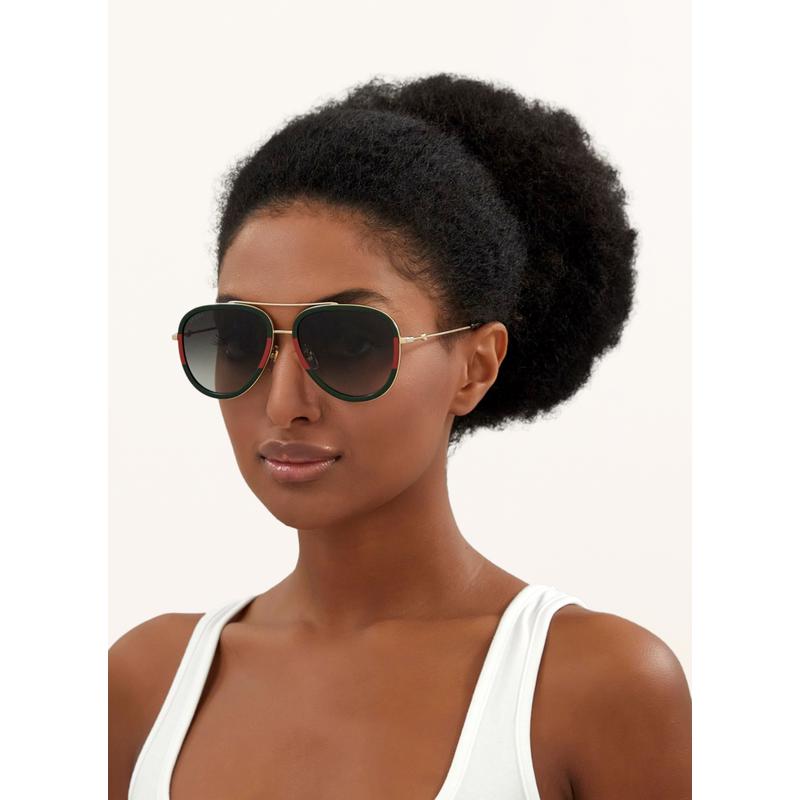 Gucci古驰飞行员风格男士太阳镜商务休闲偏光防眩光眼镜附赠眼高清大图