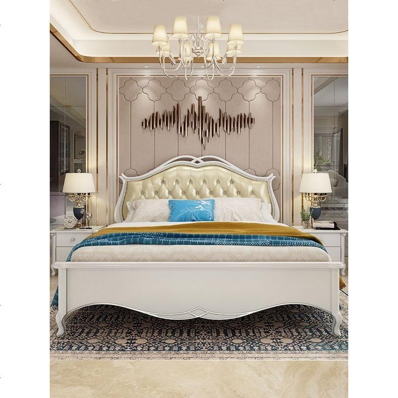 欧式床双人床实木床公主床18米简欧轻奢高箱主卧室小户型床