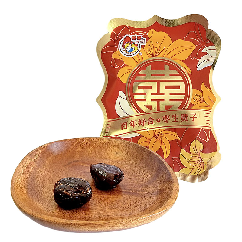 喔喔阿胶枣百年好合枣生贵子喜字双枣散装250g婚庆结婚喜糖伴手礼高清大图