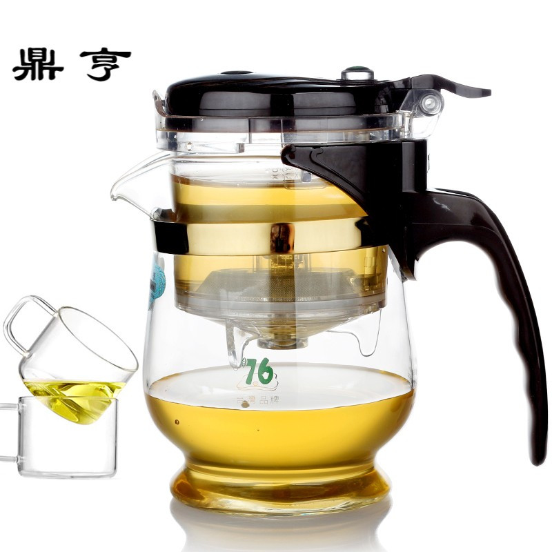 鼎亨台湾76飘逸杯 小号过滤玻璃泡茶壶 耐热沏茶玲珑杯冲茶器功夫