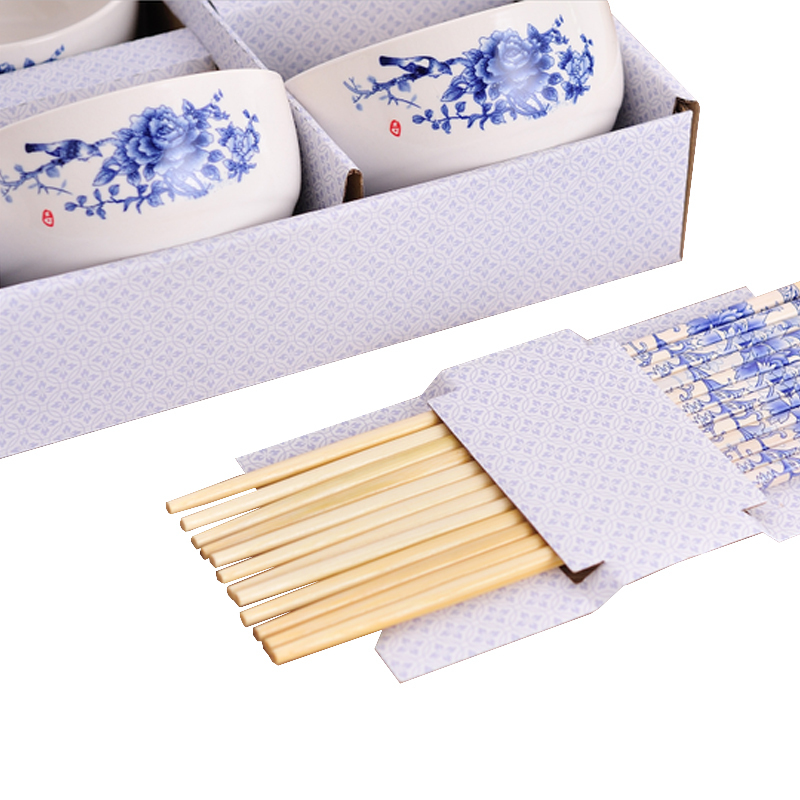 企业定制SCP 青花瓷碗筷套装 SCP-4279 （六碗六筷）餐具套装活动礼品(套)