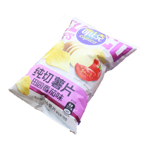 可比克 田园番茄味 纯切薯片 办公室休闲膨化零食 70g真吃货不用等