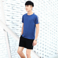 夏季户外速干衣裤套装T恤短裤跑步运动男情侣宽松休闲健身衣女款