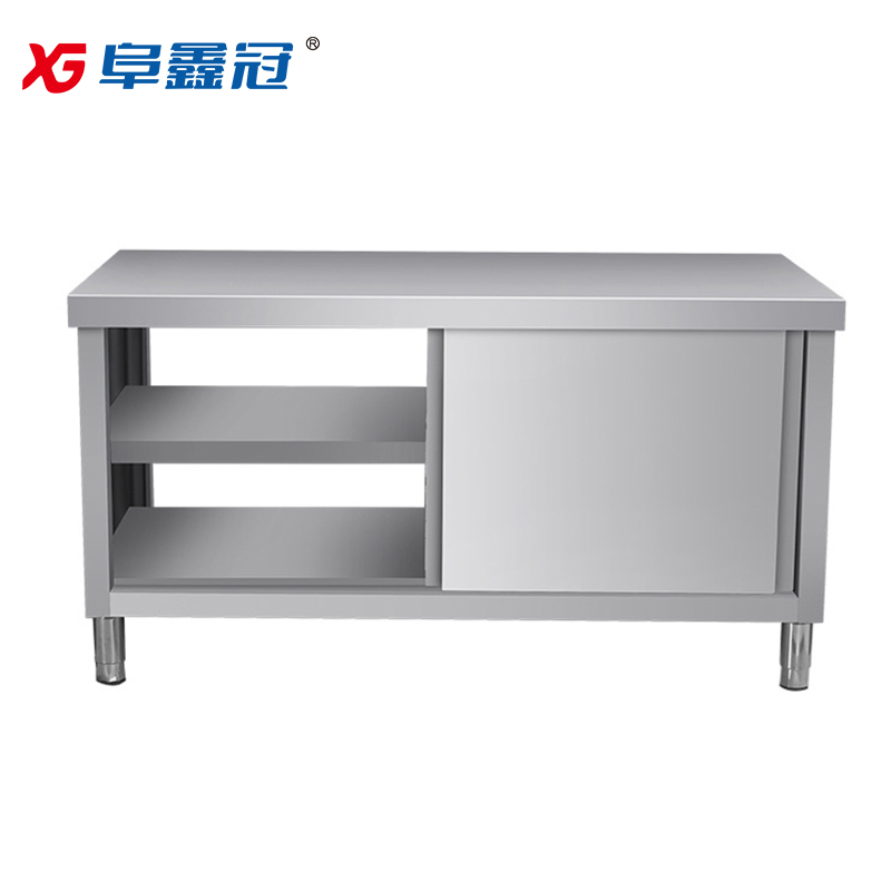 阜鑫冠双通工作台fxg-gzt-st不锈钢工作台 双通打荷台 商用储物柜