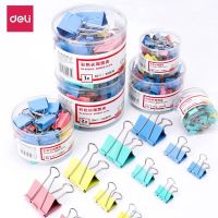 得力(deli)25mm彩色长尾夹票夹48只8554ES