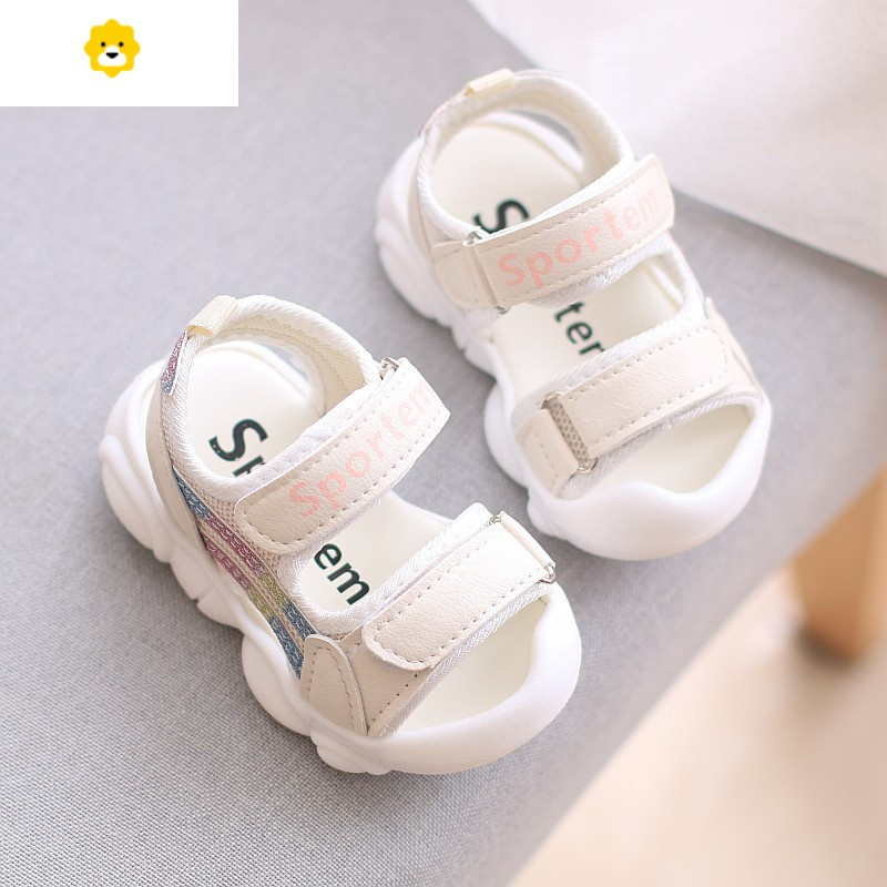 喻娄夏季儿童凉鞋软底小童男宝宝幼儿沙滩鞋防滑学步鞋包头凉鞋女童