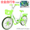 仿真儿童自行车模型 合金山地车摆件公路车玩具单车男孩玩具车 公路自行车-绿