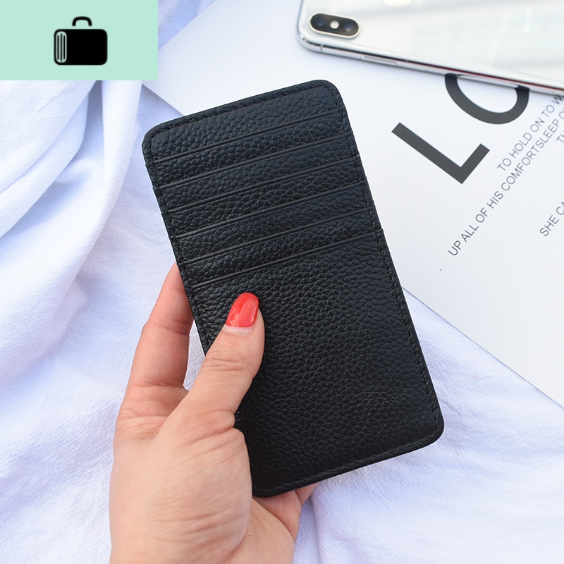 皮卡包男卡片包大容量多卡位韩国超薄女士名片夹2020新款中长款NEW LAKE女士钱包/卡包 黑色