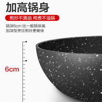 苏泊尔(SUPOR)平底锅不粘煎锅 麦饭石色煎炒锅 煎盘牛排锅烙饼锅 煎蛋锅家用炒菜锅 26cm燃气电磁通用