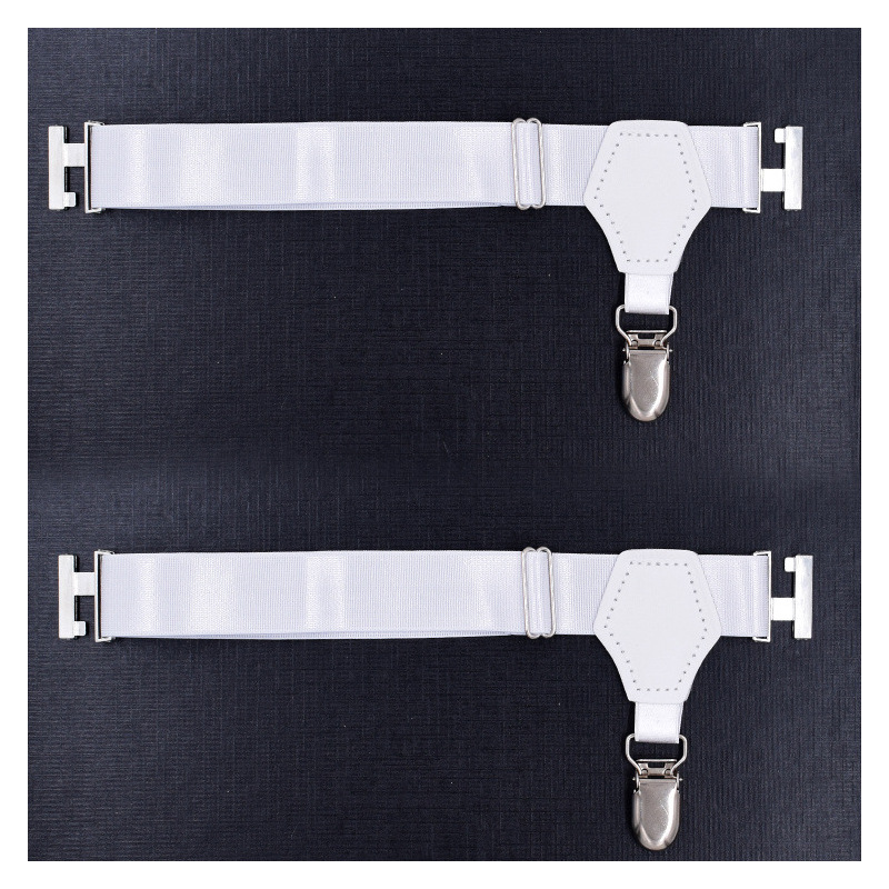 白色男士袜夹绑小腿环固定袜子防滑吊袜带女士长袜丝袜防皱吊袜夹