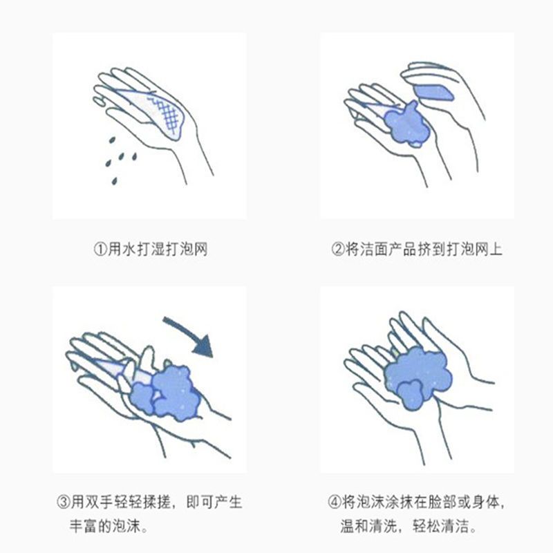 日本MUJI无印良品起泡网洗面奶打泡沐浴露搓泡网袋可装香皂网工具 起泡网1个