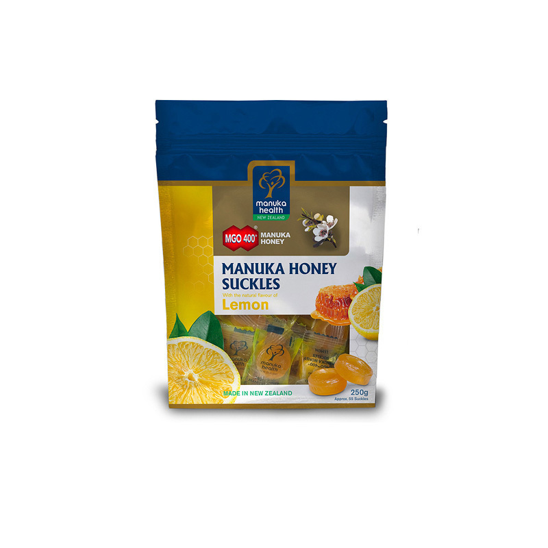 [MGO400+]蜜纽康(Manuka health)麦卢卡蜂蜜硬糖MGO400+柠檬味250g/袋 糖果零食新西兰进口