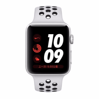 苹果Apple Watch Series 4 智能手表GPS款 银色铝金属表壳搭配顶峰白色 NIKE+ 44mm MU6K2ZP/A
